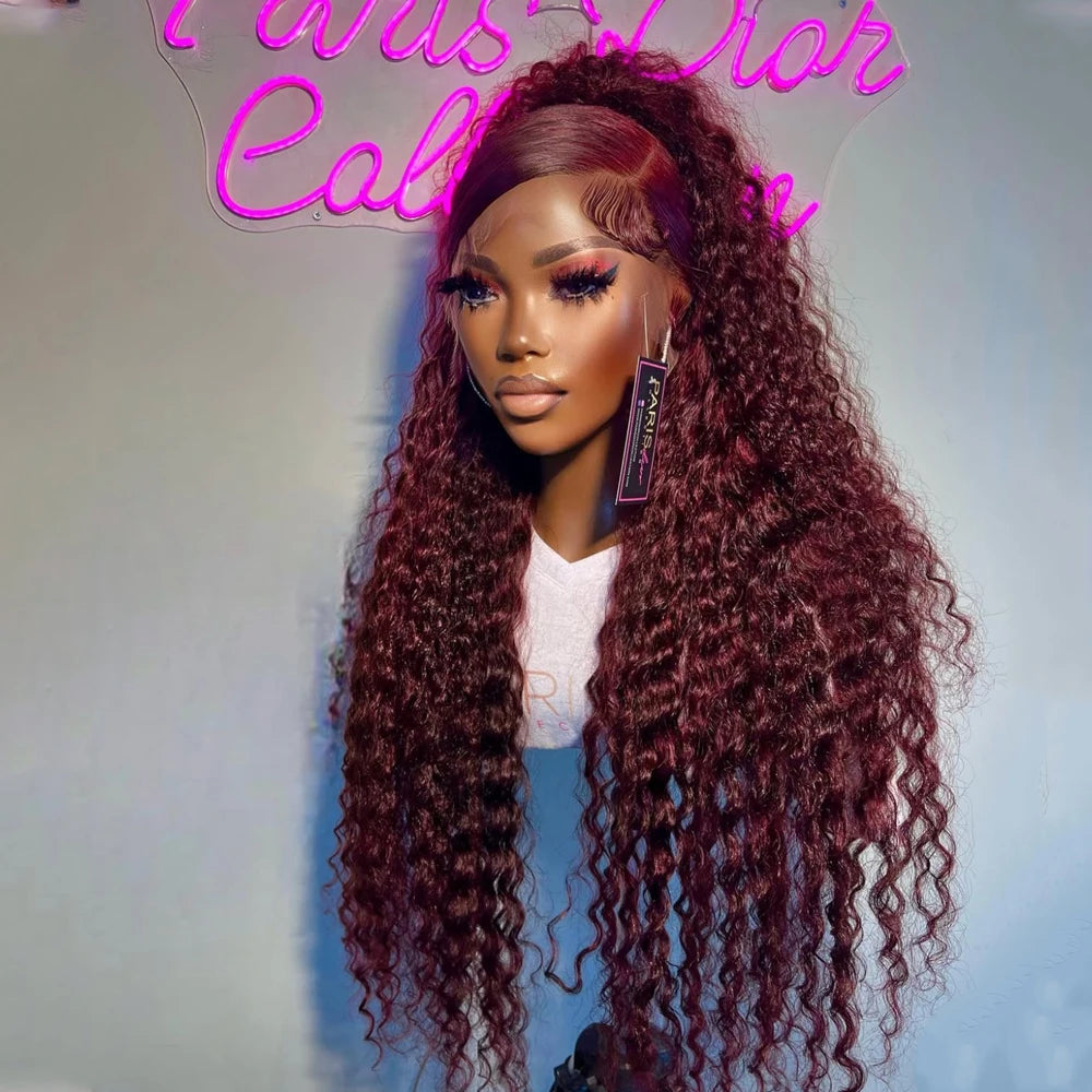 Peruca Lace Front Sintética Kinky Curly 26 Polegadas — 180% Densidade | Pré-Arrancada