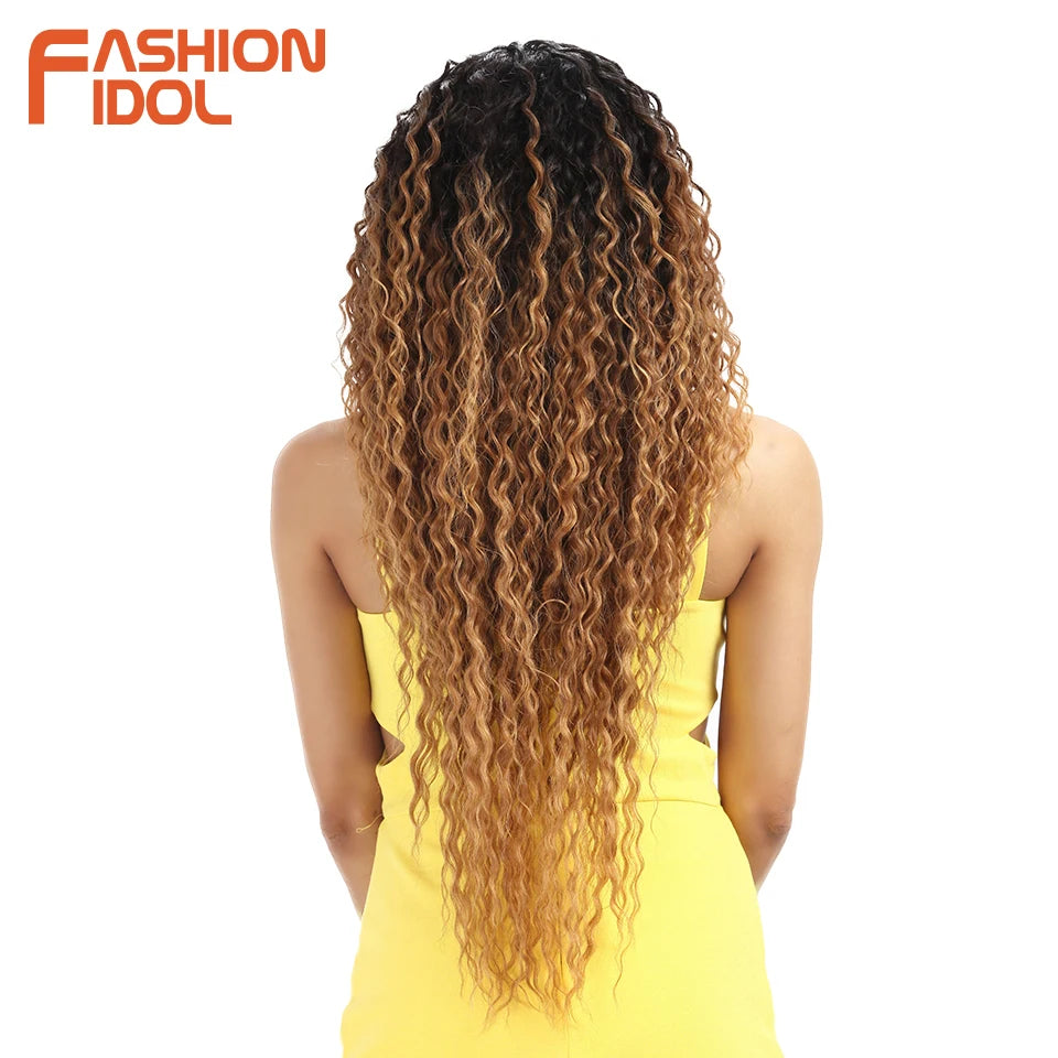 Peruca Sintética Kinky Curly 30 Polegadas — Lace Front | 5 Cores