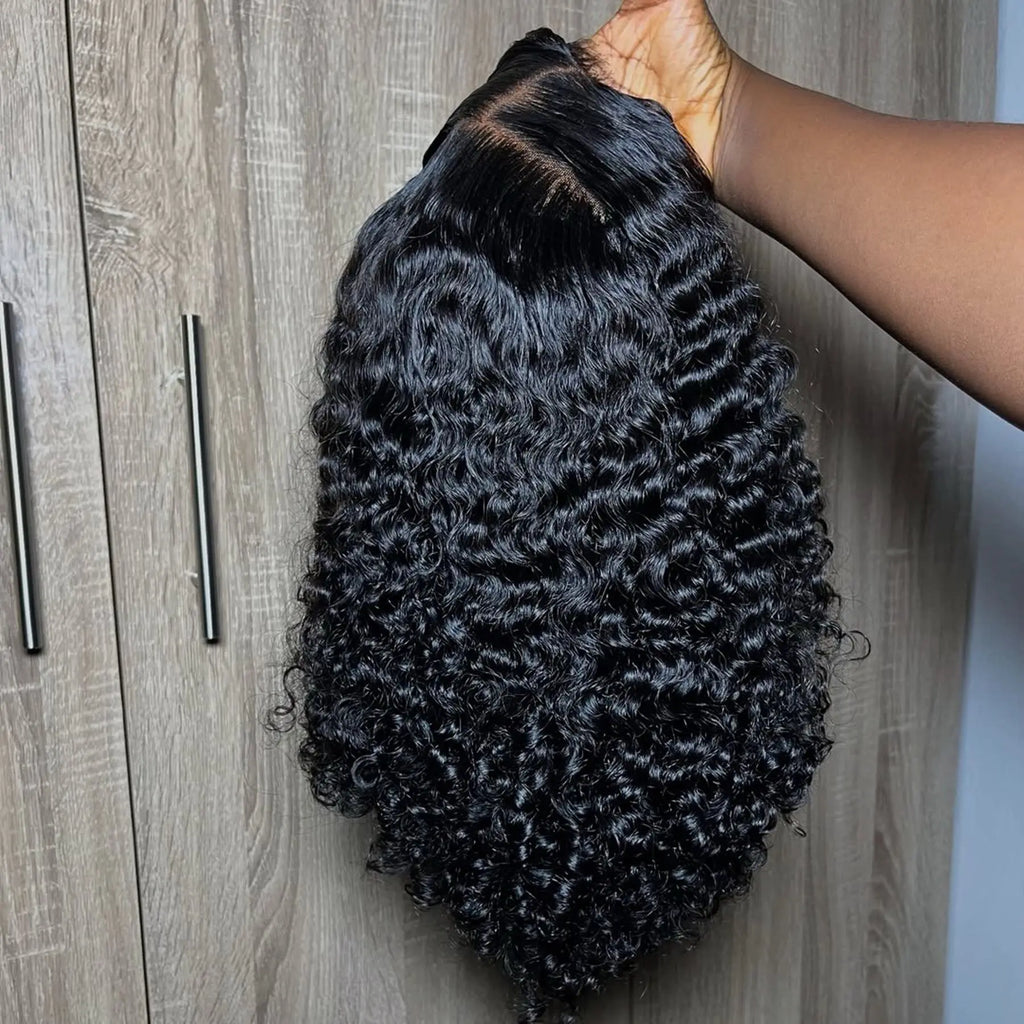 Peruca Bob Kinky Curly Sintética — 13x4 HD Lace Front | 16 Polegadas