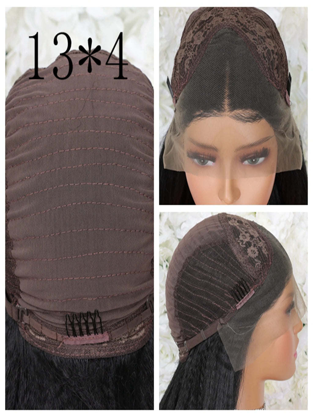 Peruca Bob Kinky Curly Sintética — 13x4 HD Lace Front | 16 Polegadas