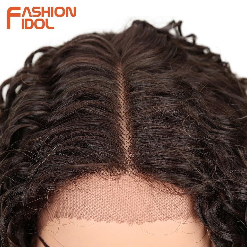 Peruca Sintética Kinky Curly 30 Polegadas — Lace Front | 5 Cores