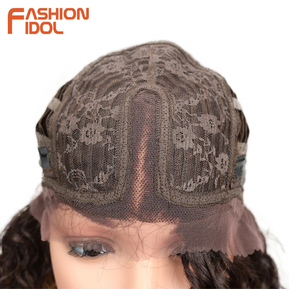 Peruca Sintética Kinky Curly 30 Polegadas — Lace Front | 5 Cores