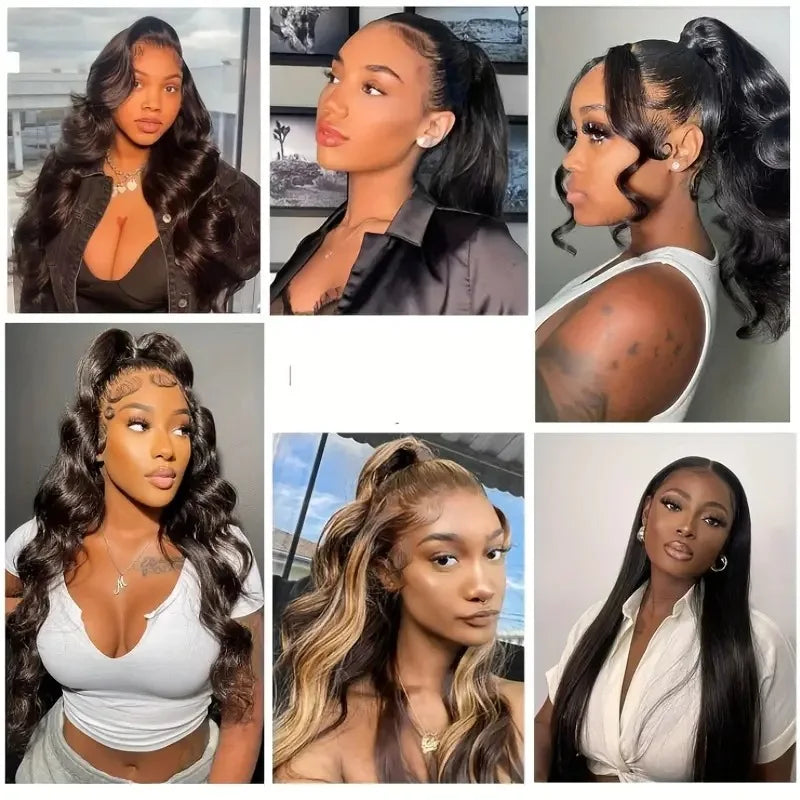 Peruca Lace Front Sintética — Ondas Médias e Grandes | 10 a 18 Polegadas